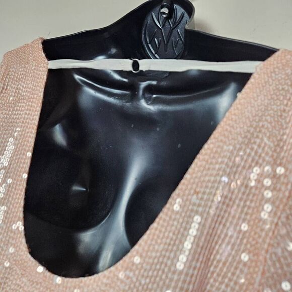 Free People Night Fever Peach Sequin Blouse - Picture 12 of 12